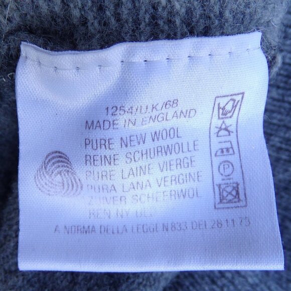 Alan Paine 100% Lambswool Men's Crewneck Gray Sweater. Made in England. EUC. - Picture 9 of 10